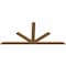 Ekena Millwork Saratoga Timber Gable Bracket, Western Red Cedar, 108"W x 49"H x 1 1/2"D x 5 1/2"F, 11/12 Pitch GBW108X49X0206SAR00SWR - alternate 3